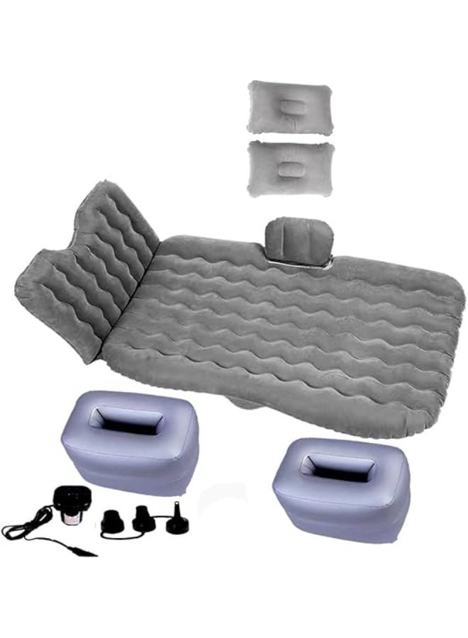 BlueFire Universal SUV & Car Air Mattress Back Seat Bed | Premium Inflatable Travel Mattress with Electric Pump, 2 Air Pillows, & Sleep Accessories Kit | Leakproof, Washable Flocking PVC for Camping, Road Trips & Comfort Sleep (72.8" x 35.4") - Image 2